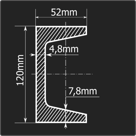 Швеллер 12У ст.3сп 12м ГОСТ 535-2005/ГОСТ 8240-97