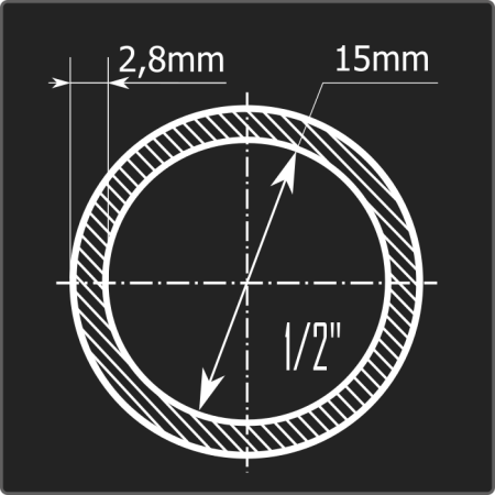 Труба ВГП 15*2,8 ст.3сп 8,0-8,25м ГОСТ 3262-75
