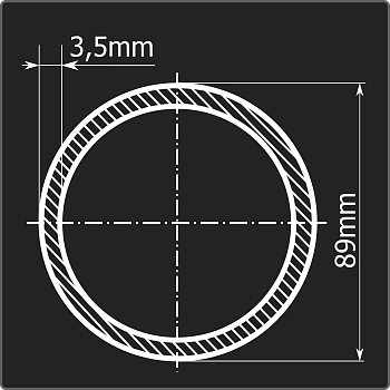 Труба электросварная 89*3,5 ст.3сп Феррум 12м Стык ГОСТ 10705-80