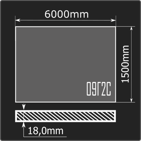 Лист горячекатаный 18*1500*6000 09Г2С ГОСТ 19281-2014