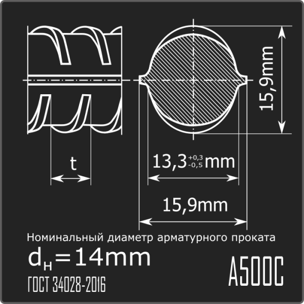 Арматура 14,0 А500С ГОСТ 34028-2016 11,7м Арматура 14,0 А500С ГОСТ 34028-2016 11,7м