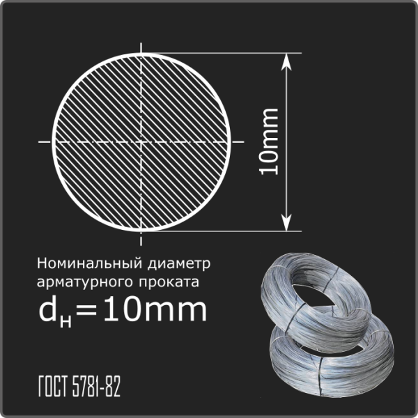 Арматура 10,0 А-I (А240) ГОСТ 5781-82 (бухты)