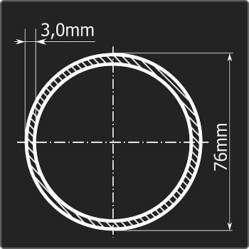 Труба электросварная 76*3,0 ст.3сп Феррум 3м ГОСТ 10705-80