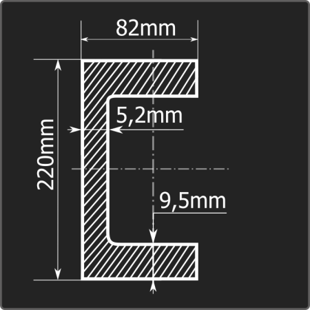 Швеллер 22П С255 12м ГОСТ 535-2005/ГОСТ 8240-97