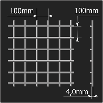 Сетка кладочная 100*100*4,0 (0,38*1,5) ТУ 25.93.13-001-03876796-2019