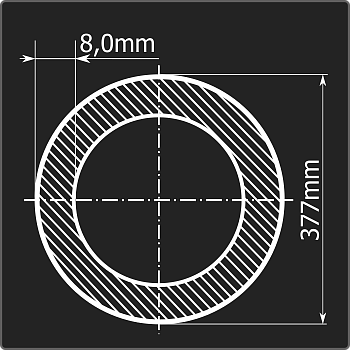 Труба электросварная 377*8,0 ст.20 11-12м ГОСТ 10705-80