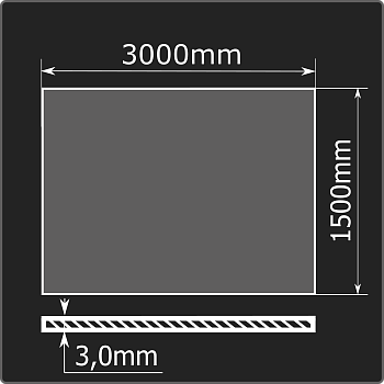 Лист горячекатаный 3,0*1500*3000 ст.3сп ММК ГОСТ 16523-97