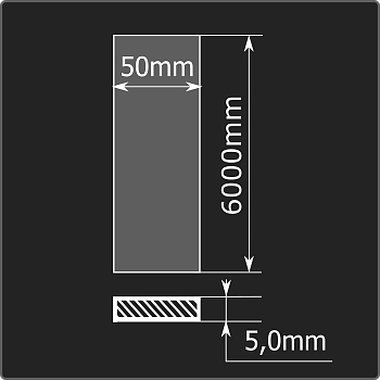Полоса горячекатаная 5,0*50 6м ст.3сп Феррум ГОСТ 103-2006