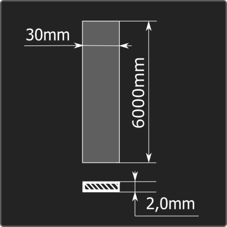 Полоса горячекатаная 2,0*30 6м ст.3сп Феррум ГОСТ 103-2006