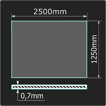 Лист холоднокатаный 0,7*1250*2500 ст.08пс Кармет ГОСТ 16523-97