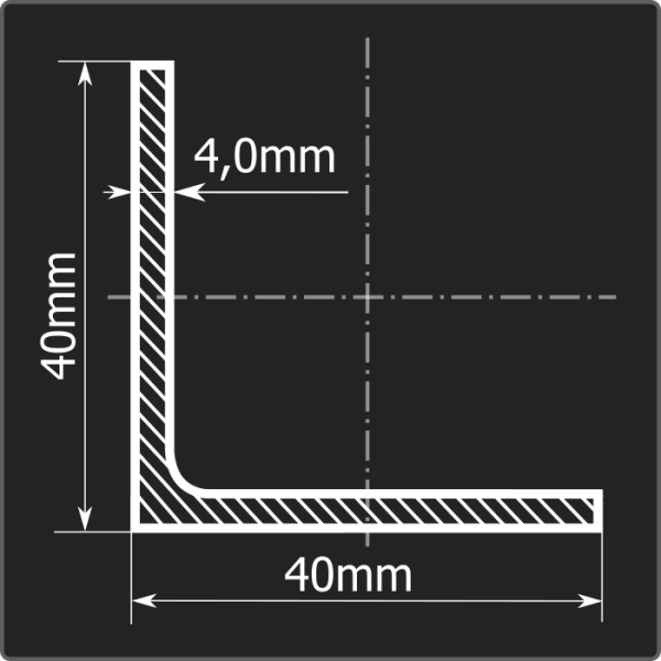 Угол 40*40*4,0 ст.3сп 12м ГОСТ 535-2005/ГОСТ 8509-93 Угол 40*40*4,0 ст.3сп 12м ГОСТ 535-2005/ГОСТ 8509-93