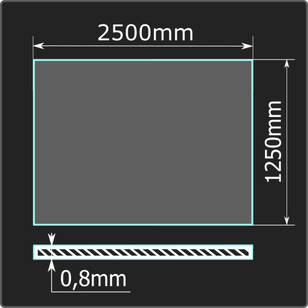 Лист холоднокатаный 0,8*1250*2500 ст.08пс ММК ГОСТ 16523-97