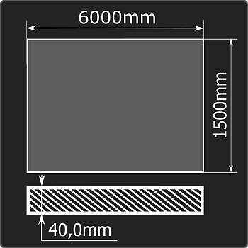 Лист горячекатаный 40*1500*6000 ст.3сп ЧМК ГОСТ 14637-89